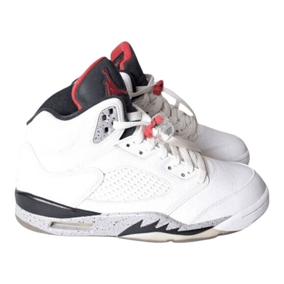 NIKE Air Jordan 5 Retro 'White Cement' Sneakers Size 8 - Picture 2 of 9